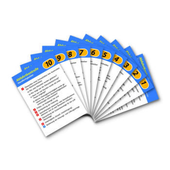 Kontrollkarten "Abfahrtkontrolle und Handfertigkeiten, Klasse C1, C, D1, D, T"