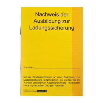 Nachweis der Ausbildung zur Ladungssicherung