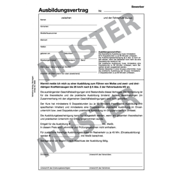 Ausbildungs-Vertrag "Mofa", DIN A5, SD-Papier
