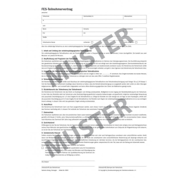 Formularsatz "FES-Teilnehmervertrag"