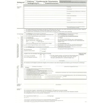 Bundeseinheitlicher Führerschein-Antrag