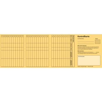 Kontrollkarte (theor. und prakt. Unterricht)