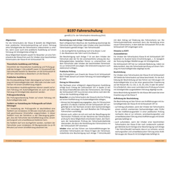 Tafel "B197-Fahrerschulung"