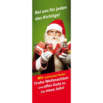 Banner-Display "Frohe Weihnachten und alles Gute im neuen Jahr"