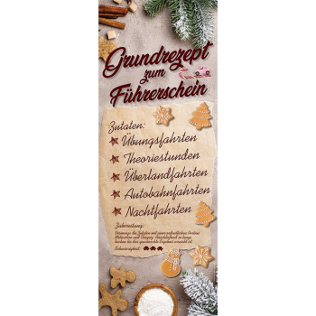 Banner-Display "Grundrezept zum Führerschein"