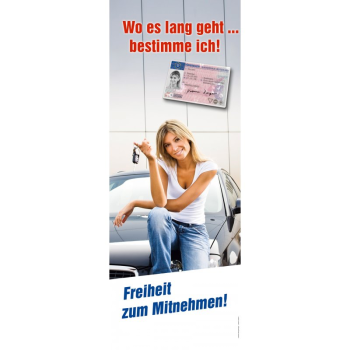 Banner-Display "Wo es lang geht..."