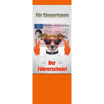 Banner-Display "Für Siegertypen!"