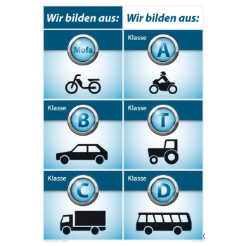 Piktogramme Ausbildungsklassen - Wir bilden aus