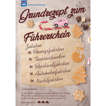 Poster "Grundrezept zum Führerschein"