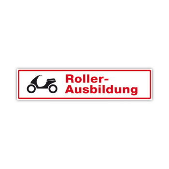 Magnetschild 30 x 8 cm "Roller-Ausbildung"