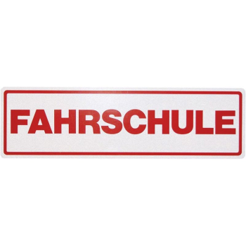 Magnetschild 24 x 6 cm "FAHRSCHULE" - reflektierend