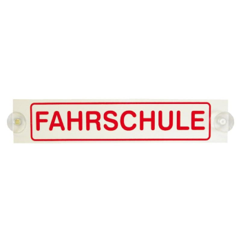 Heckscheiben-Saugschild "PVC" FAHRSCHULE / MOTORRAD - beidseitig