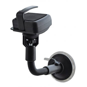 Schwanenhals mit Saugfuß und Funkgerätehalter für "Profi VHF Z5"