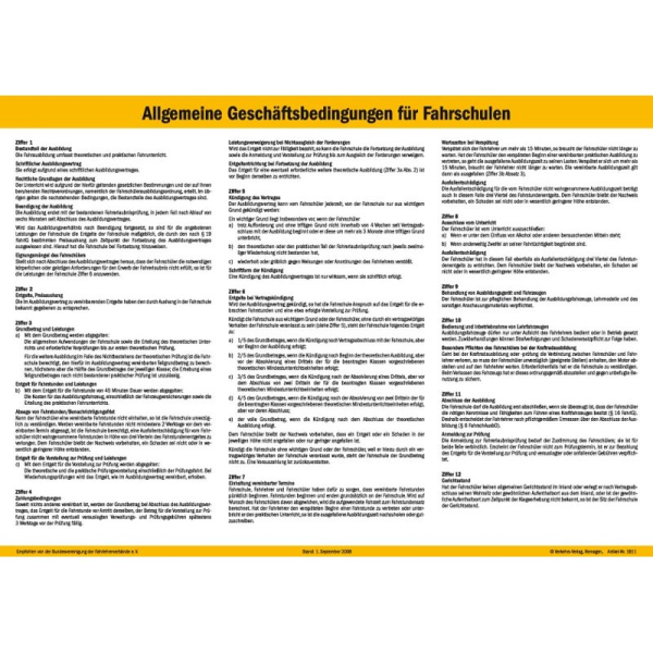 Tafel "Geschäftsbedingungen"  6 Monate