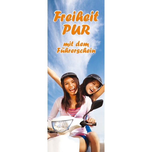 Banner-Display "Freiheit pur"