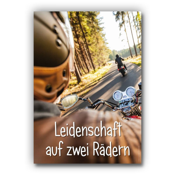 Poster "Leidenschaft auf zwei Rädern"
