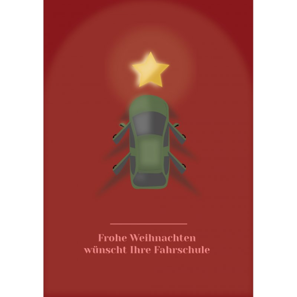 Poster Tannenbaum "Auto"