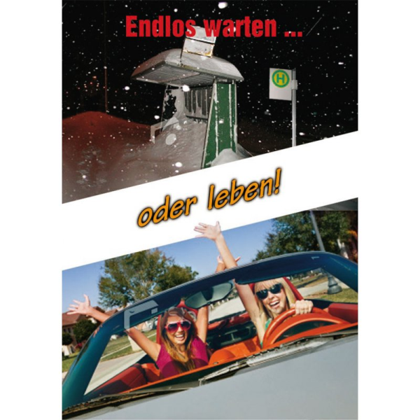 Poster "Warten? Oder leben"