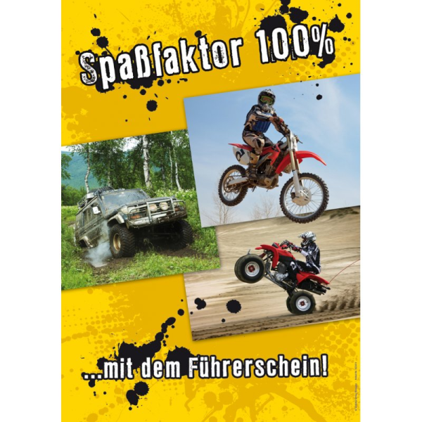 Poster "Spaßfaktor 100"